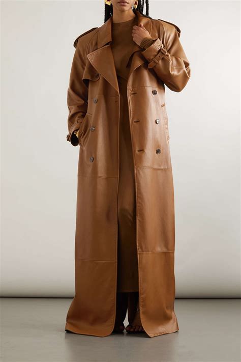 yves saint laurent leather trench coat|ysl leather jacket women's.